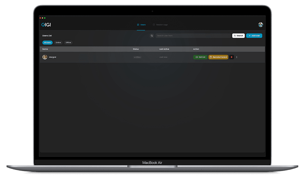 Remote help that connects on its own